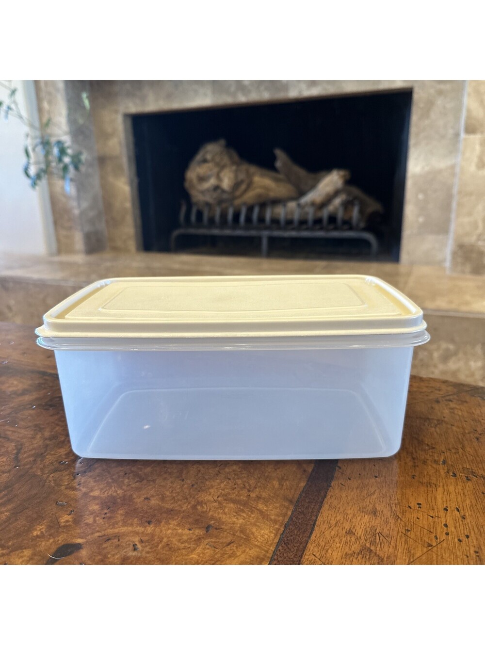 Rubbermaid Servin Saver 12 Cup Rectanguler Container #9 Almond Lid Vintage 0040